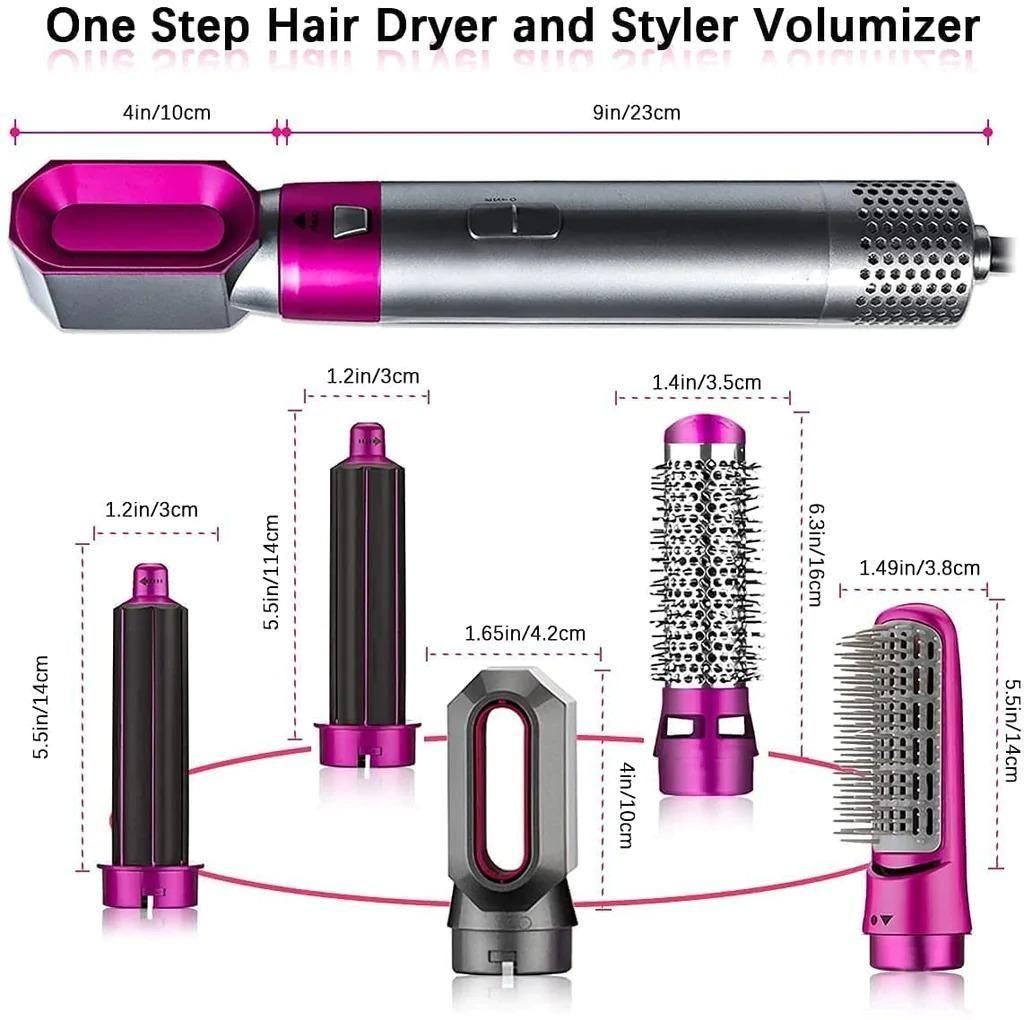 5-in-1 Multi-Head Hair Dryer & Curler